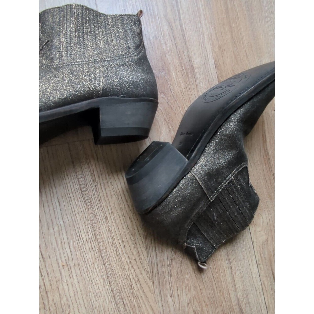 Golden Goose Crosby Western Chelsea Boots Womens 38 Gold Mettalic - Picture 5 of 16